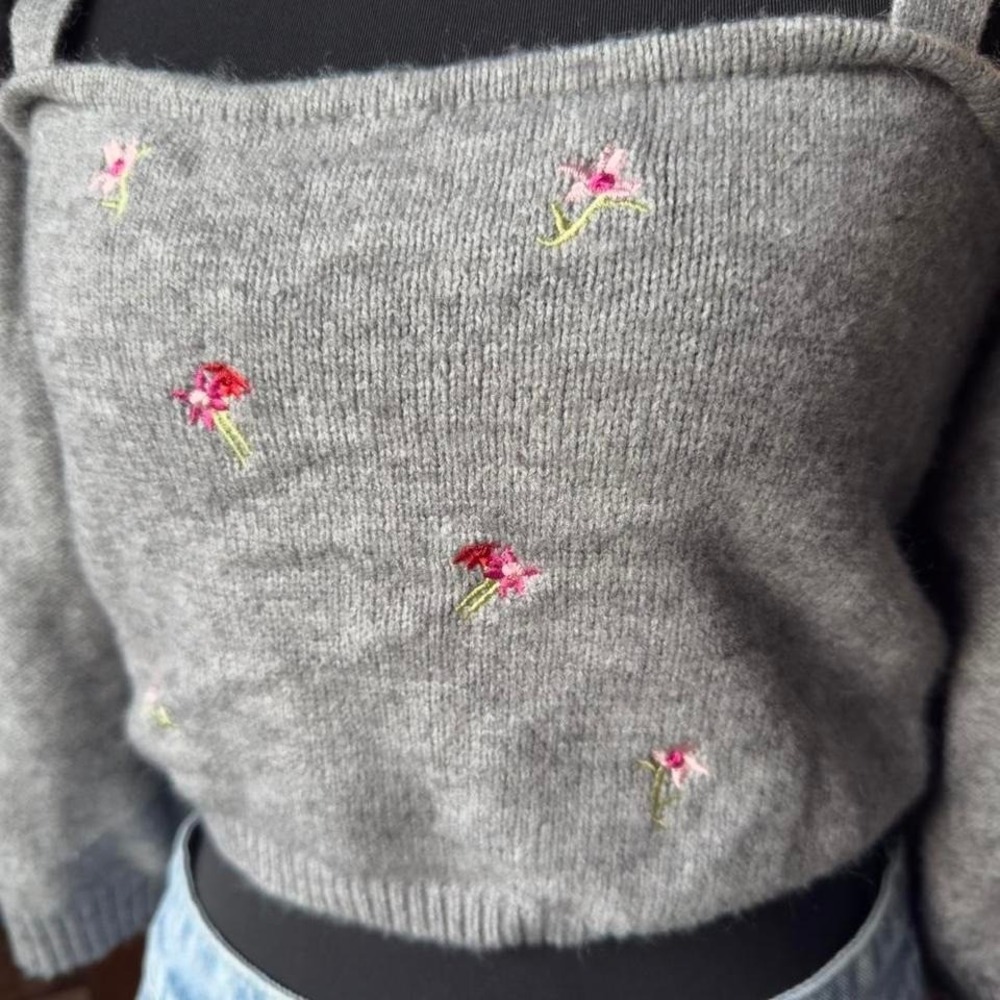 Witty Fox embroidered knit cardigan + cami set - Picture 8 of 8